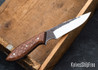 Muteki: 3.63" Modified Perfect - Leopardwood - Black G10 Liners - Hitachi White #1 Steel - #6387