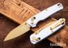 Kershaw Knives: Bel Air Aurum - Duralock - KVT Bearings - Raw Aluminum  - CPM-MagnaCut - Gold Blade - 6105RAWGLD