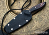 Carter Cutlery: Long Original - Ironwood Wood - Red Liners - Copper & Mosaic Pins - Black Oxide Finish