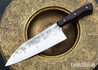 Carter Cutlery: Chef Knife - End Grain Purple Heart - White & Black Liners - Stainless Fuku Go Zai