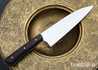 Carter Cutlery: International Pro Series - Chef Knife - Ebony Wood - Tiffany Blue Liners - Copper Pins - Stealth San Mai