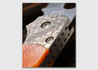 Spyderco 50th Anniversary Sprint Run - Native 5 - Lockback - Amber Bone - CPM-S90V - Etched Mosaic Bolster - C41BA50TH