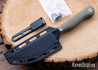 Kestrel Knives: Ovis Hunter 2.0 - OD Green G-10 - MagnaCut - Stonewashed - Black Kydex