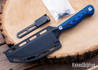 Kestrel Knives: Ovis Hunter 2.0 - Black & Blue G-10 - MagnaCut - Stonewashed - Black Kydex