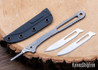Kestrel Knives: Mountain Scalpel - 6Al-4V Titanium - Tumbled - Black Kydex
