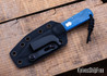 Jack Wolf Knives: Gateway FIXEdc - Sawcut Blue Bone - 14C28N - Satin