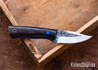 Darlington Edgecraft - Scylla - Crosscut Espresso Paper Micarta - Blue G10 & Black Micarta Liners - Blue G10 Pins - A2 Tool Steel