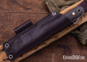 L.T. Wright Knives: Bushcrafter - Rustic Brown Micarta - White Liners - Matte - 01 Tool Steel - Scandi Grind