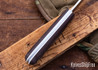 L.T. Wright Knives: Bushcrafter - Rustic Brown Micarta - White Liners - Matte - 01 Tool Steel - Scandi Grind