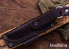 L.T. Wright Knives: Bushcrafter - Rustic Brown Micarta - White Liners - Matte - 01 Tool Steel - Scandi Grind