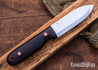 L.T. Wright Knives: Bushcrafter - Red & Black G10 - Matte - 01 Tool Steel - Scandi Grind