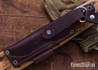 L.T. Wright Knives: Bushcrafter - Red & Black G10 - Matte - 01 Tool Steel - Scandi Grind