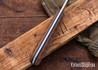 L.T. Wright Knives: Bushcrafter - Natural Mountain Micarta - Black Liners - Matte - 01 Tool Steel - Scandi Grind