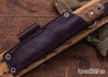 L.T. Wright Knives: Bushcrafter - Natural Mountain Micarta - Black Liners - Matte - 01 Tool Steel - Scandi Grind