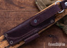 L.T. Wright Knives: Bushcrafter - Natural Mountain Micarta - Black Liners - Matte - 01 Tool Steel - Scandi Grind