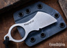 L.T. Wright Knives: Woods Monkey Batwing - EDC Ring Knife - MagnaCut - Chisel Grind - Typhoon/Black Kydex