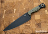 Benchmade Knives: 4025BK-01 - 8" Chef Knife - OD Green/Black G-10 - Black DLC - CPM-154
