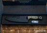 Benchmade Knives: 4025BK-01 - 8" Chef Knife - OD Green/Black G-10 - Black DLC - CPM-154