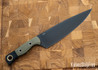 Benchmade Knives: 4025BK-01 - 8" Chef Knife - OD Green/Black G-10 - Black DLC - CPM-154