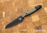 Benchmade Knives: 4045BK-01 - True Paring Knife - OD Green/Black G-10 - Black DLC - CPM-154