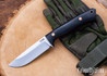 7Forge Knives: Artemis Hunter - Black Richlite - Black Canvas & Red G10 Liners -  Copper Mosaic Pins - 52100