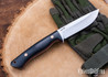 7Forge Knives: Artemis Hunter - Black Richlite - Black Canvas & Red G10 Liners -  Copper Mosaic Pins - 52100