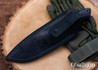 7Forge Knives: Artemis Hunter - Black Richlite - Black Canvas & Red G10 Liners -  Copper Mosaic Pins - 52100
