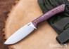 7Forge Knives: Arctic Hunter - Red Maple Richlite - Natural Canvas Liners & Pins - A2
