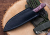 7Forge Knives: Arctic Hunter - Red Maple Richlite - Natural Canvas Liners & Pins - A2