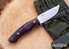 7Forge Knives: Hermes - Double Red Canvas Micarta - Natural Canvas Liners - Butterscotch Pins - Procut