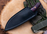 7Forge Knives: Hermes - Double Red Canvas Micarta - Natural Canvas Liners - Butterscotch Pins - Procut