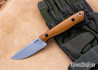 7Forge Knives: Custom EDC - Vintage Natural Canvas Micarta - Vintage Natural Canvas Micarta & Black Liners - Black Canvas Pins - Procut