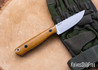 7Forge Knives: Custom EDC - Vintage Natural Canvas Micarta - Vintage Natural Canvas Micarta & Black Liners - Black Canvas Pins - Procut