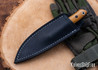 7Forge Knives: Custom EDC - Vintage Natural Canvas Micarta - Vintage Natural Canvas Micarta & Black Liners - Black Canvas Pins - Procut