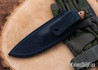7Forge Knives: Custom EDC - Vintage Natural Canvas Micarta - Vintage Natural Canvas Micarta & Black Liners - Black Canvas Pins - Procut