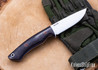 7Forge Knives: Prototype Messenger - Bison Burlap - Blue & Natural Canvas Liners - Natural Pins - 52100