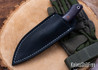 7Forge Knives: Prototype Messenger - Bison Burlap - Blue & Natural Canvas Liners - Natural Pins - 52100