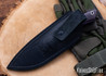 7Forge Knives: Prototype Messenger - Bison Burlap - Blue & Natural Canvas Liners - Natural Pins - 52100
