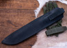 7Forge Knives: Outcast - Dark Curly Oak - Black Liners - Black Canvas Pins - Procut