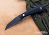 7Forge Knives: Howler - Black Canvas Micarta - Aluminium Pins - 52100