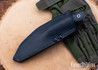 7Forge Knives: Howler - Black Canvas Micarta - Aluminium Pins - 52100