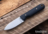 Battle Horse Knives: Bush Baby - O1 Tool Steel - Flat Grind - Black Micarta