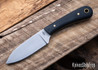 Battle Horse Knives: Long Trail - O1 Tool Steel - Flat Grind - Black Micarta