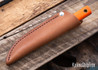 Battle Horse Knives: Maverick Colt - O1 Tool Steel - Flat Grind - Orange G-10