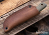 Battle Horse Knives: Slug - O1 Tool Steel - Saber Grind - Green Micarta - Green Liners