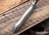 Battle Horse Knives: Black Water - O1 Tool Steel - Flat Grind - Green Micarta - White Liners