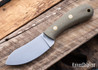 Battle Horse Knives: Camp MUK - O1 Tool Steel - Flat Grind - Green Micarta