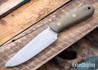 Battle Horse Knives: Highlander - O1 Tool Steel - Scandi Grind - Green Micarta