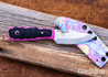 WK Forgeworks Custom Knives: Little Bird - Black & Pink G10 - Pink Pins - AEB-L