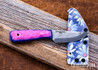WK Forgeworks Custom Knives: Little Bird - Pink & Purple G10 - Pink Pins - AEB-L